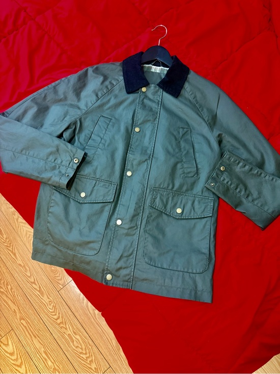 Other - Men's Olive Green Field Jacket with Contrast Collar